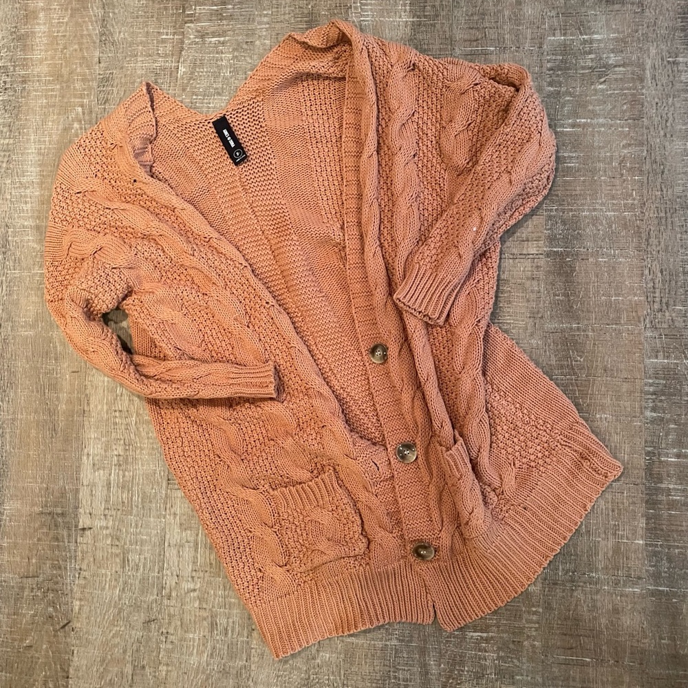 Agnes and Dora camel boyfriend cardigan